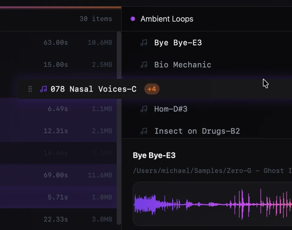 Drag and drop with custom names
