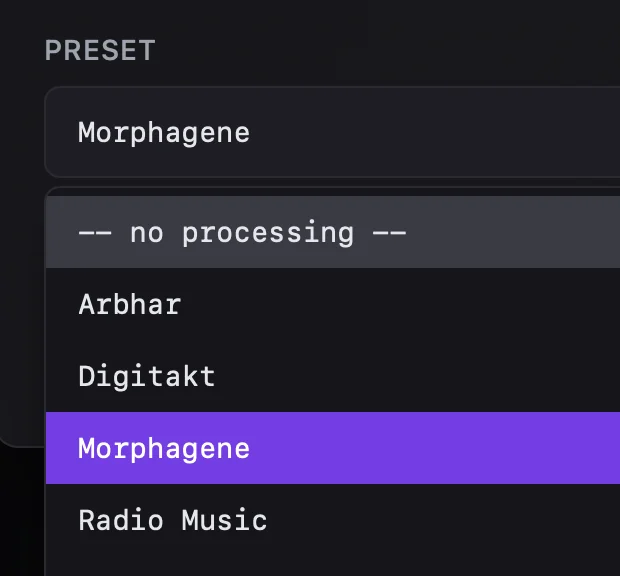 Presets